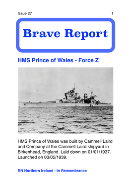 Brave Report Issue 27 HMS PRINCE of WALES