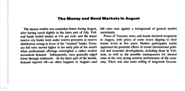 The Money and Bond Markets in August 1965