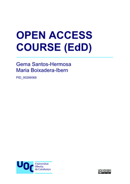 OPEN ACCESS COURSE (Edd)