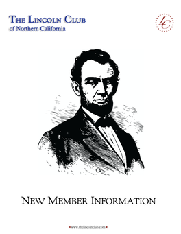 2020 Lincoln Club New Member Packet