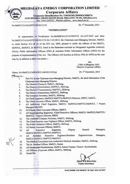 Name of Public Designated Appellate Public Information Officer (PIO) Under Each Asstt