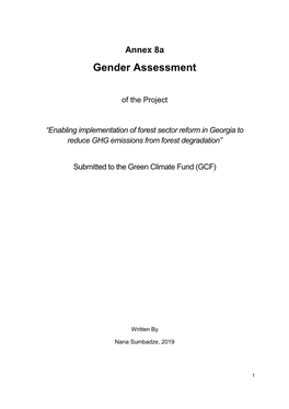 Gender Assessment