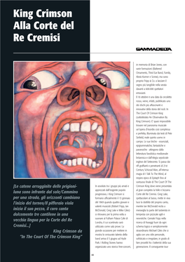 King Crimson Alla Corte Del Re Cremisi