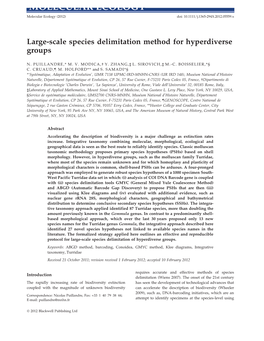 Large-Scale Species Delimitation Method for Hyperdiverse Groups