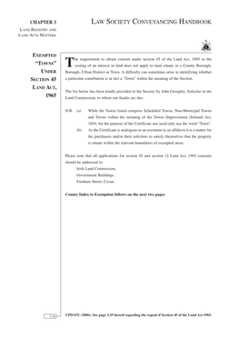 Law Society Conveyancing Handbook Land Registry and Land Acts Matters