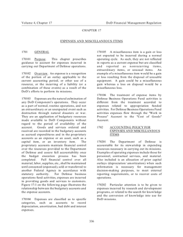 Volume 4, Chapter 17 Dod Financial Management Regulation