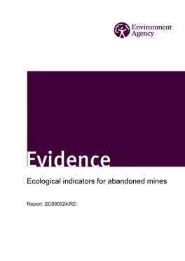 Ecological Indicators for Abandoned Mines