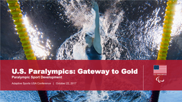 U.S. Paralympics Gateway to Gold Calli Doggett