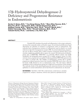 17B-Hydroxysteroid Dehydrogenase-2 Deficiency And