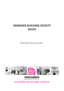 Marsden Building Society Rules