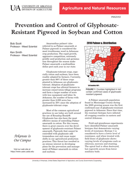 Prevention and Control of Glyphosate-Resistant Pigweed in Soybean and Cotton