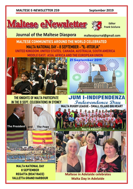 MALTESE E-NEWSLETTER 259 September 2019 1