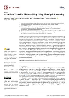 A Study of Catechin Photostability Using Photolytic Processing