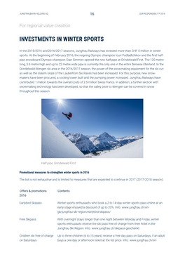 Investments in Winter Sports