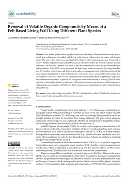 Removal of Volatile Organic Compounds by Means of a Felt-Based Living Wall Using Different Plant Species