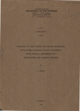 Geology of the North and South Mccallum Anticlines, Jackson