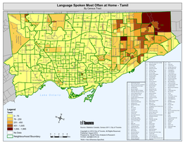 Tamil by Census Tract