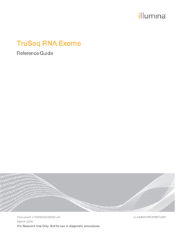 Truseq RNA Exome Reference Guide