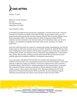 SAG-AFTRA Complaint RE