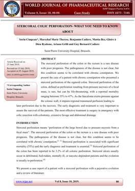 World Journal of Pharmaceutical Research Cimpean Et Al