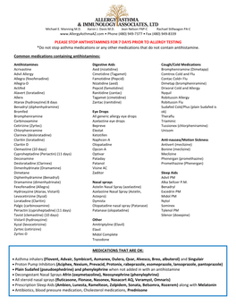 Asthma Inhalers (Flovent, Advair, Symbicort, Asmanex, Dulera, Qvar, Alvesco, Breo, Albuterol) and Singulair