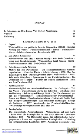 19 23 31 I. KÖNIGSBERG 1872-1911 1. Jugend 39 Wi