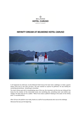 Infinity Dream at Belmond Hotel Caruso