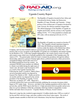 Uganda Country Report