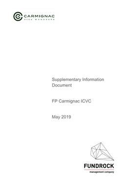 Supplementary Information Document FP Carmignac ICVC May 2019