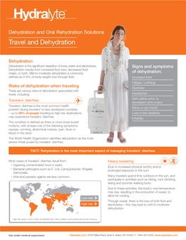 Travel and Dehydration