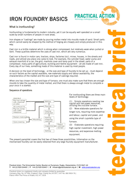 Iron Foundry Basics