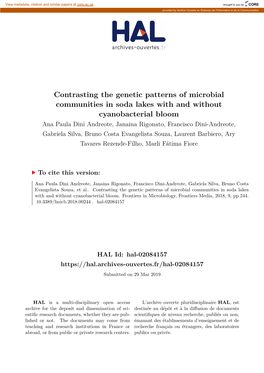 Contrasting the Genetic Patterns of Microbial Communities In