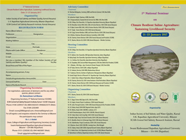 5Th National Seminar on Climate Resilient Saline Agriculture