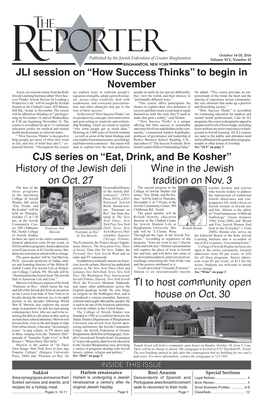 History of the Jewish Deli on Oct. 27 W