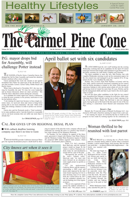 Carmel Pine Cone, January 20, 2012