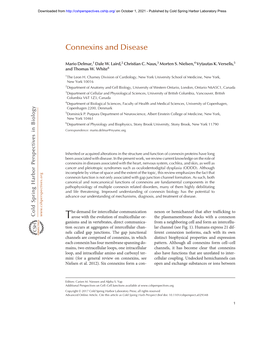 Connexins and Disease