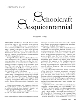 Schoolcraft Sesquicentennial / Russell W. Fridley