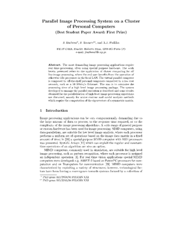 Parallel Image Processing System on a Cluster of Personal Computers