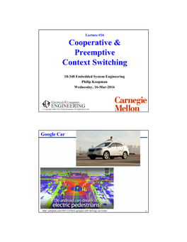 Cooperative & Preemptive Context Switching