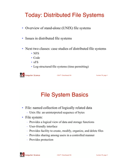 Distributed File Systems