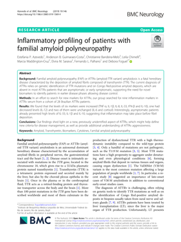 Inflammatory Profiling of Patients with Familial Amyloid Polyneuropathy Estefania P
