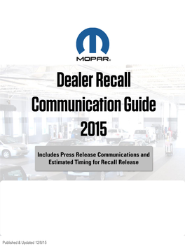 Dealer Recall Communication Guide 2015