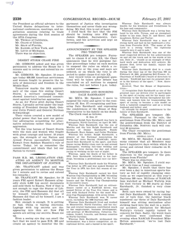 CONGRESSIONAL RECORD—HOUSE February 27, 2001