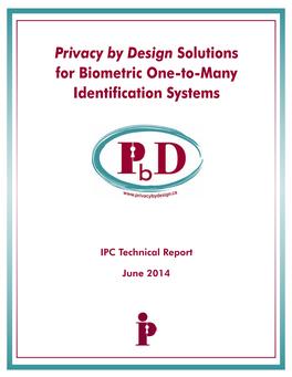 Privacy by Design Solutions for Biometric One-To-Many Identification Systems