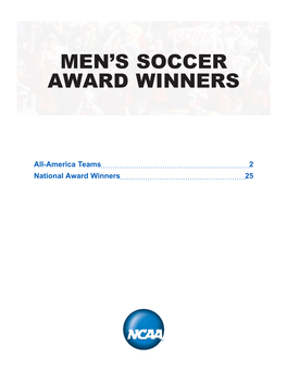 Men's Soccer Award Winners