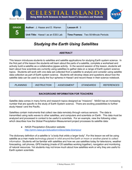 Studying the Earth Using Satellites