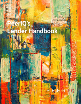 Peeriq's Lender Handbook