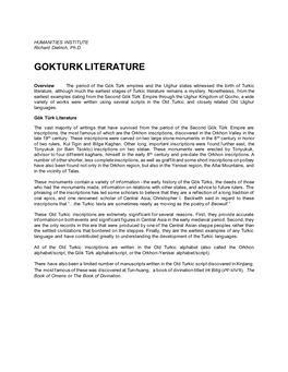 Gokturk Literature