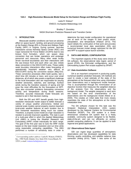 12A.3 High-Resolution Mesoscale Model Setup for the Eastern Range and Wallops Flight Facility