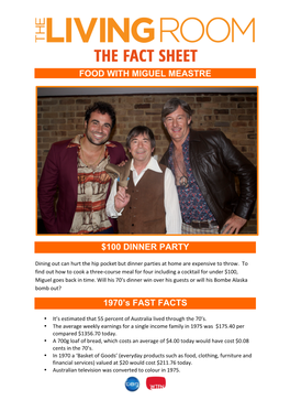 TLRS3 011 73016 Dinner Party $100 Fact Sheet FINAL